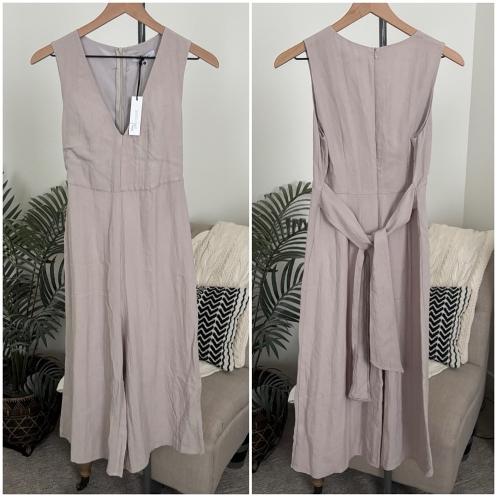NWT Showpo. Greige V-Neck Sleeveless Cropped Wide Leg Jumpsuit Harper & Me 4